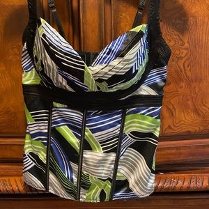 Entry beautiful silky corset top, size medium.